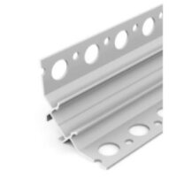 LED-Flieseneinputzprofil für Innenkanten 90Grad mit Loch 2m 39,9x39,9x11,5mm led bis 12mm  einputz 200cm Fliesen Einputzabstand 10,3mm