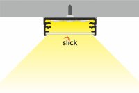 AU-BREIT24 200cm LED-Profil silber H11*B32mm Aufbau-Profil incl. matte Abdeckung