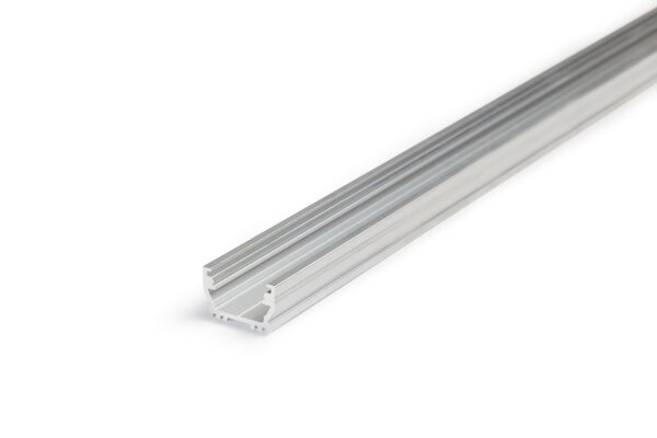 AU-UNI12 200cm LED-Profil silber H10,8*B17,8mm Aufbau-Profil incl. matte Abdeckung