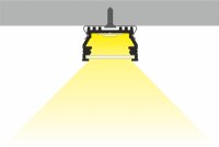 AU-UNI12 200cm LED-Profil silber H10,8*B17,8mm Aufbau-Profil incl. matte Abdeckung