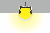 AU-UNI12 200cm LED-Profil silber H10,8*B17,8mm Aufbau-Profil incl. matte Abdeckung