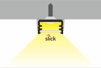 AU-MINI8 200cm LED-Profil schwarz H7*B12,2mm Aufbau-Profil incl. matte Abdeckung