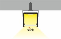 AU-PLANAR10 200cm LED-Profil schwarz H12*B12mm Aufbau-Profil incl. matte Abdeckung