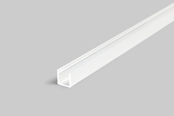 AU-PLANAR10 200cm LED-Profil weiss H12*B12mm Aufbau-Profil incl. matte Abdeckung