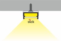 AU-PLANAR12 200cm LED-Profil weiss H6,6*B14,4mm Aufbau-Profil Abdeckung passend incl. matte Abdeckung