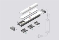 AU-SURF10 200cm LED-Profil schwarz H8*B20mm Aufbau-Profil...