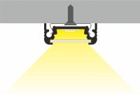 AU-SURF10 200cm LED-Profil schwarz H8*B20mm Aufbau-Profil incl. matte Abdeckung