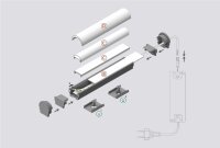 AU-UNI12 200cm LED-Profil schwarz H10,8*B17,8mm...