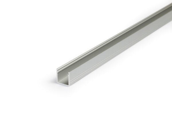 AU-PLANAR10 300cm LED-Profil silber H12*B12mm Aufbau-Profil incl. matte Abdeckung