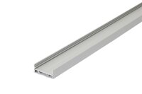 L30-01 Alu-System Aufbau-Profil B33,4xh12,8xL200cm für LED bis 27mm silber eloxiert incl. matte Abdeckung