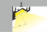 EK-30-60-10 200cm LED-Profil silber H16*B20mm Eck-Profil incl. matte Abdeckung