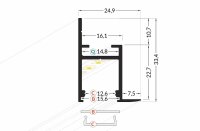 WA-ECK14 200cm LED-Profil silber H33,4*32,4mm Eck-Profil...