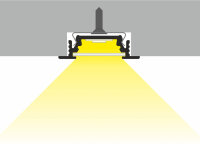 EIB-GRO10 200cm LED-Profil silber H7*B24mm Einbau-Profil CUT_T6,2*b18mm incl. matte Abdeckung