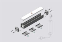 EIB-FLO12 200cm LED-BodenProfil silber H13,7*B15,8mm...