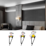 WALLE12 LED-Halteprofil silber H4,61xB1,78xL200cm...