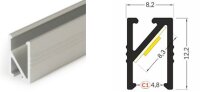 EIB-HII8 200cm LED-Profil silber H12,2*8,2mm für...