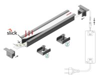 EIB-Smart10 200cm LED-Profil silber H12*18,8mm Einbau-Profil CUT_T11,2*b12mm incl.matte Abdeckung
