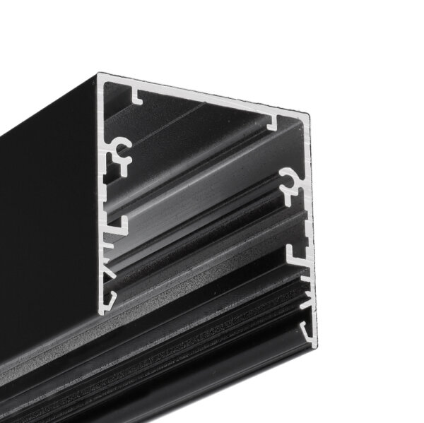 AU-PHIL53 C10 Großprofil B53xH53mm Aluprofil 300 Schwarz incl.matte Abdeckung