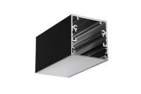 AU-PHIL53 C10 Großprofil B53xH53mm Aluprofil 300 Schwarz incl.matte Abdeckung