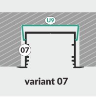 L30 T23 Alu Einbau-Profil weiß B44,4xh24xL200cm Lichtfeld breit 3cm, für LED bis 30mm, Loch Ausschnitt 35x200mm incl matte Abdeckung