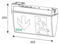 Fluchtwegleuchte EION SECUR2 Notleuchte Sichtbar 2 seitig...
