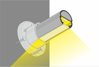 RU-KLEID20 200cm LED-Profil silber H29,5*B28mm Rundprofil incl. matte Abdeckung