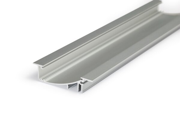 WA-BRA8 LED-Profil silber H5,3xB1,3cmx200cm Einbau-Profil CUT T12,3xB40,5mm incl. matte Abdeckung