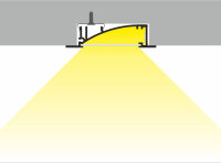 WA-BRA8 LED-Profil silber H5,3xB1,3cmx200cm Einbau-Profil CUT T12,3xB40,5mm incl. matte Abdeckung