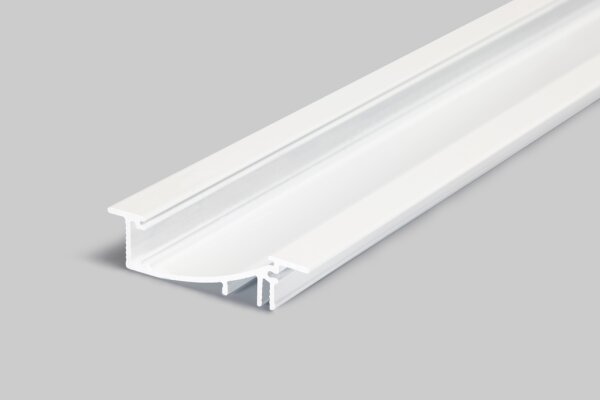 WA-BRA8 LED-Profil weiss H5,3xB1,35xL200cm Einbau-Profil CUT T12,3xB40,5mm incl. matte Abdeckung