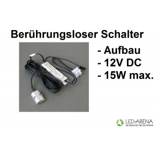 Schalter AUFBAU 12V 15Wmax Berührungslos für Schranktüren und Schubladen EIN/AUS